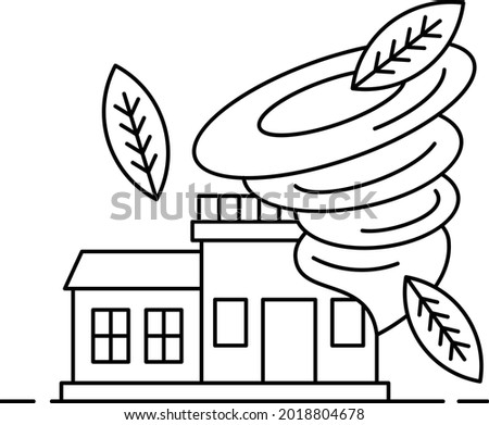 Hurricanes and Typhoons resistant properties Vector Icon Design, urban and suburban house Symbol, Real Estate and Property Sign, Apartment and Mortgage Stock illustration, cyclone proof house Concept