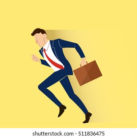 hurry businessman illustration vector