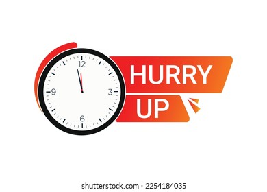 Hurry up With clock Vector Element