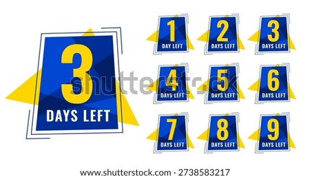 hurry up days left badge template for limited time promotion vector