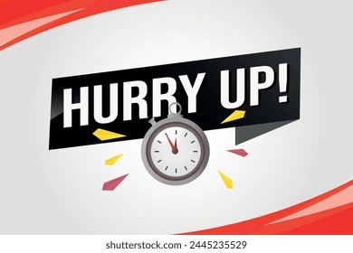 hurry hup poster banner graphic design icon logo sign symbol social media website coupon

