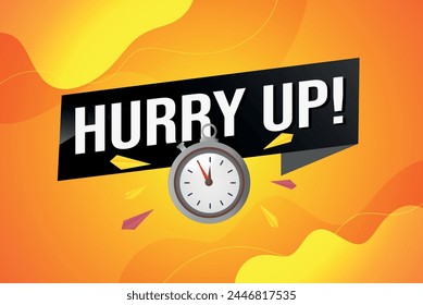 hurry hup poster banner graphic design icon logo sign symbol social media website coupon

