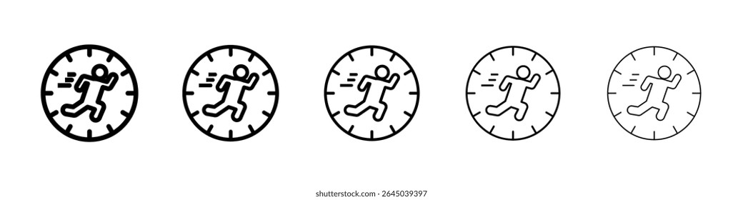 Beeilen Sie sich Icon gefüllt flachen Schild Konzept für Web-Design.
