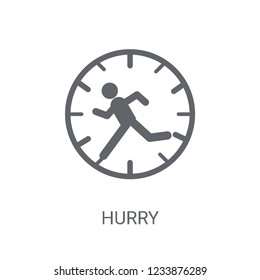 Hurry icon. Trendy Hurry logo concept on white background from Human Resources collection