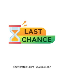 Hurry Up Special Offer Promotion, Banner or Icon with Sandglass. Last Minute Discount Promo, Limited offer, Price Off Label with Hourglass, Last Chance Shopping Ads. Isolated Vector