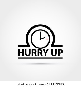 Hurry up vector illustration