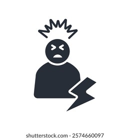 hurt icon. vector.Editable stroke.linear style sign for use web design,logo.Symbol illustration.