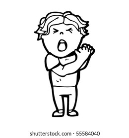 caricatura de pulgar herido