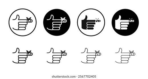 hurted finger bandage icon Symbol mark in filled style