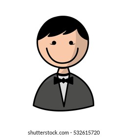 husband character isolated icon vector illustration design