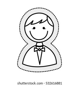 husband character isolated icon vector illustration design
