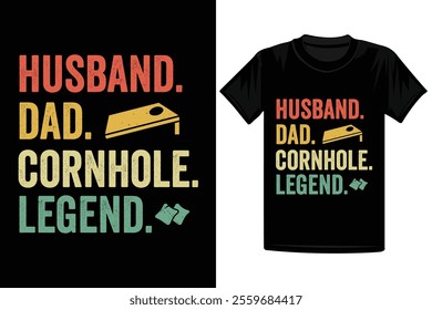 husband dad cornhole legend vintage T-shirt