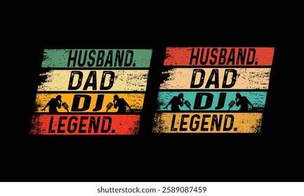 husband Dad DJ legend vintage.design.