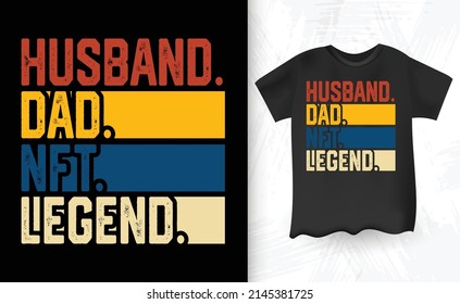 Husband Dad Legend Funny Father's Day T-shirt Design 