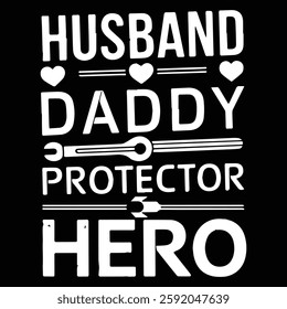 HUSBAND DADDY PROTECTOR graphic design for dad lovers