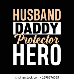 Esposo Papi Protector Hero, amante de papá, camiseta de regalo de marido, Ilustración vectorial