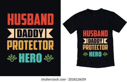 Husband daddy protector hero design template