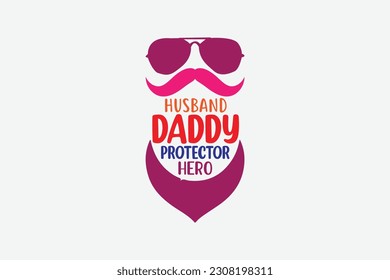 esposo protector de papá héroe svg diseño de camisetas 