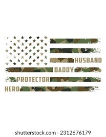 HUSBAND DADDY PROTECTOR HERO TSHIRT DESIGN