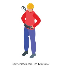 Husband for an hour icon isometric vector. Service job. Tool instrument