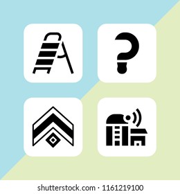 husband icon. 4 husband set with military and farming and gardening vector icons for web and mobile app