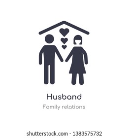 husband icon. isolated husband icon vector illustration from family relations collection. editable sing symbol can be use for web site and mobile app