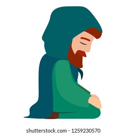 Husband of Jesus mother icon. Cartoon of husband of Jesus mother vector icon for web design isolated on white background