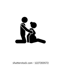 husband, pregnant woman icon. Element of pregnant icon for mobile concept and web apps. Pictogram husband, pregnant woman icon can be used for web and mobile