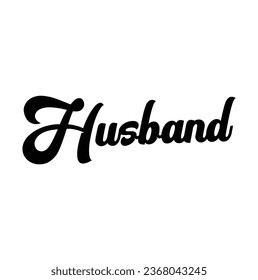 husband text on white background.