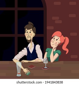 husband and wife at the bar