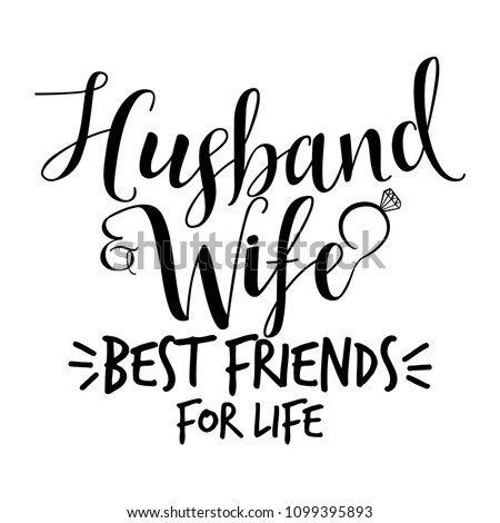 Husband Wife Best Friends Life Hand Stock Vector Royalty Free