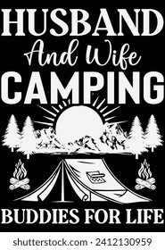 
Husband And Wife Camping Buddies eps cut file for cutting machine svg