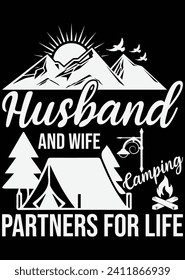 
Husband And Wife Camping Partners eps cut file for cutting machine