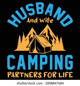 Husband and wife camping partners for life design
