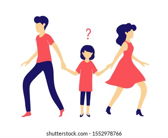 Husband and wife get divorced. A child chooses between dad and mom. Conflicts in the family and court in the case of parental rights and guardianship.