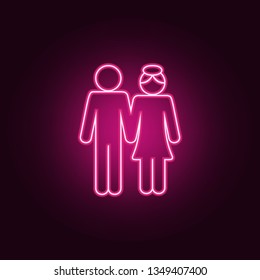 husband and wife icon. Elements of Family in neon style icons. Simple icon for websites, web design, mobile app, info graphics