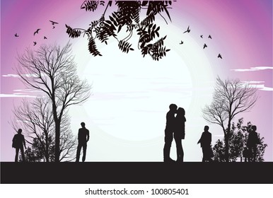 Husband Wife Kiss Park ?? ??(??? ??) 100805401 Shutterstock
