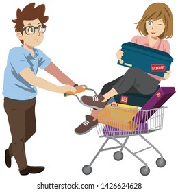 Husband and wife: Supermarket, shopping, lifestyle