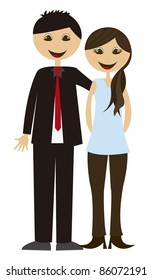 husbands cartoon isolated over white background. vector