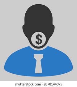Hush money vector illustration. An isolated flat icon illustration of hush money with nobody.