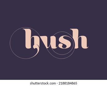 Hush Word Mark Logo Text Luxury Stock Vector (Royalty Free) 2188184865 ...