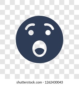 Hushed emoji icon. Trendy Hushed emoji logo concept on transparent background from Emoji collection