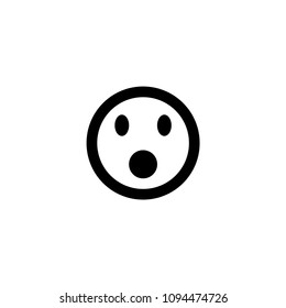 Hushed Face vector illustration smile emoji emoticon sticker icon symbol
