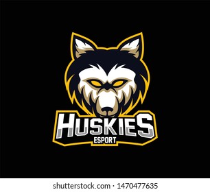 Huskies Gaming Vector Gaming Emblem Logo Stock Vector (Royalty Free ...