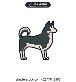 Husky Dog Icon Symbol Template For Graphic And Web Design Collection Logo Vector Illustration