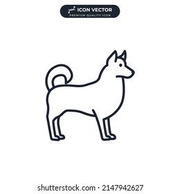 Husky Dog Icon Symbol Template For Graphic And Web Design Collection Logo Vector Illustration