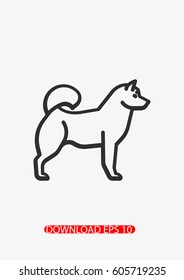 Husky dog icon, Vector