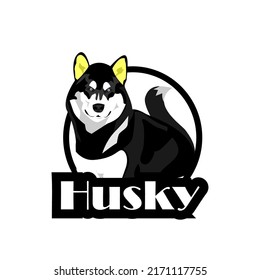 Husky dog ​​logo illustration vector. can be used for brands, clothing, food, animal feed, community, dog food cereal business