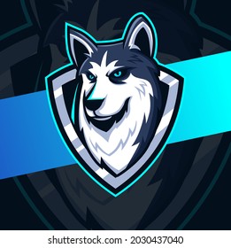 Husky Dog Mascot Esport Logo Design For Sport And Animal Logo