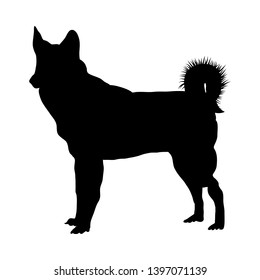 Husky Dog Silhouette. Smooth Vector Illustration.